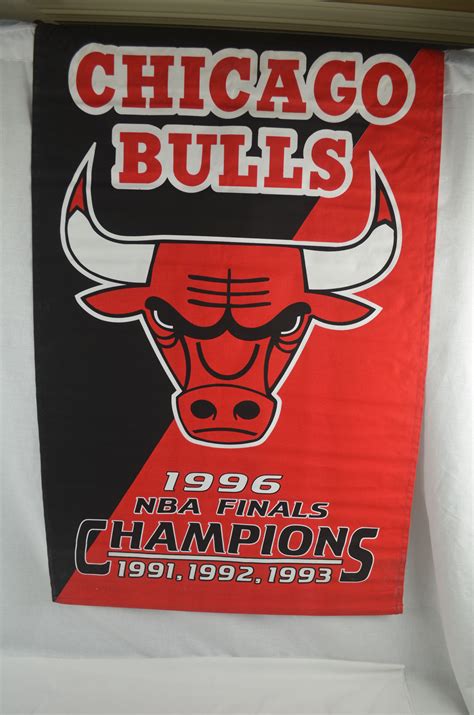 Lot Detail Chicago Bulls 1996 Nba Championship Banner