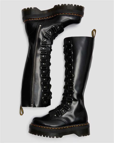 1b60 xl women s leather knee high platform boots dr martens