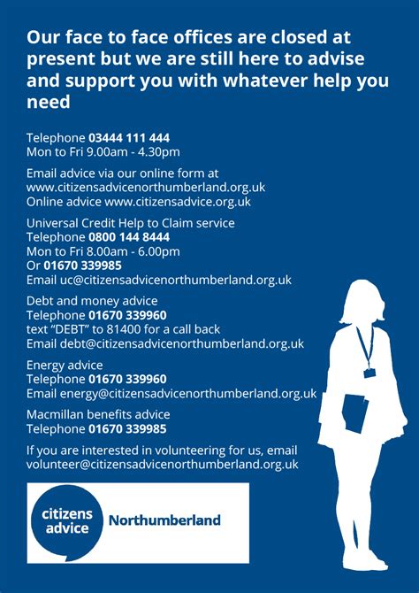 Contacting Northumberland Citizens Advice Corbridge In Touch