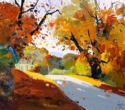 Autumn Landscape Art Abstract Landscape Painting Autumn Art