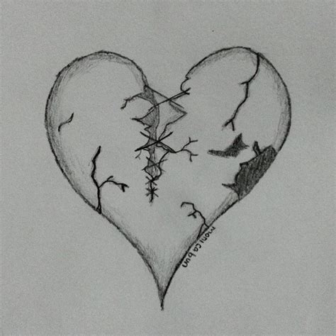 Broken Heart Pencil Drawings