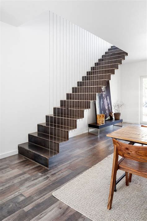 Arden pays particular attention to how. Contemporary, ultra-modern floating staircase suspended above hardwood floors and contempor ...
