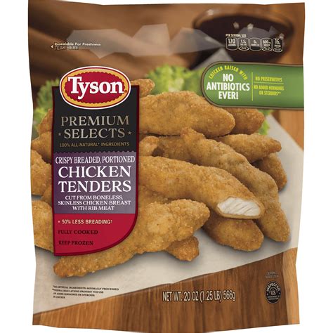 Tyson Premium Selects® Crispy Breaded Portioned Chicken Tenders, 20 oz
