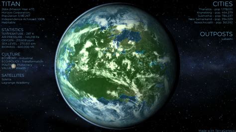 Heres Titan Fully Terraformed With The Thick But Barely Habitable