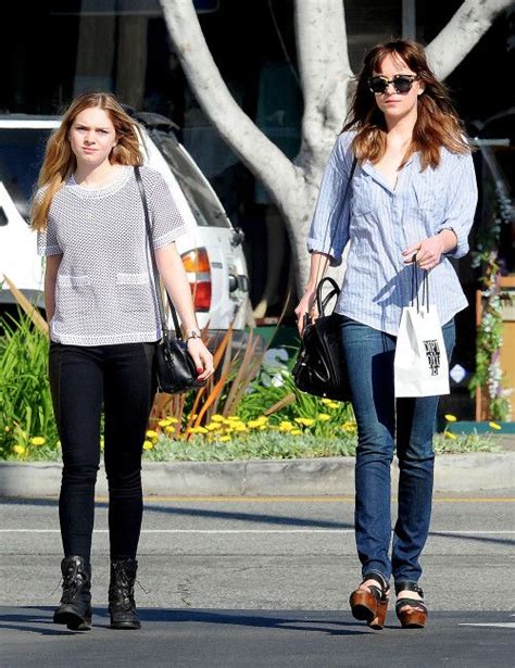 Dakota Johnson 24 And Her Half Sister Stella Banderas 17 Were Seen Out Together In Los