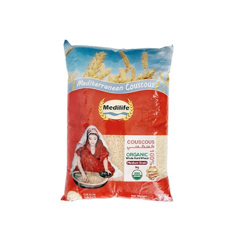 One serving contains 0.6 g of fat, 13 g of protein and 77 g of carbohydrate. Organic Whole Wheat Couscous 1kg Bag - COUSCOUS Day Couscous
