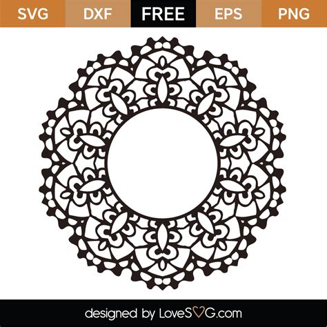 Free Mandala Monogram SVG Cut File - Lovesvg.com