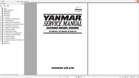 Yanmar Marine Diesel Engine 3ym30 3ym20 2ym15 Service Manual