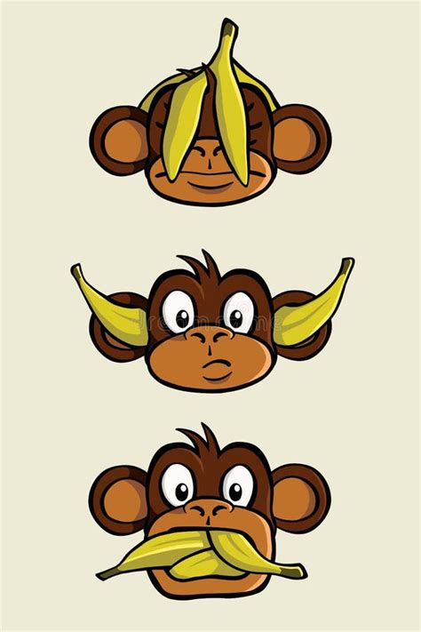 Three Wise Monkeys Stock Vector Illustration Of Jungle 16199764