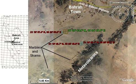 Location Map Of Bahrah Area And A Google Map Showing The Exact Location Of Studied 