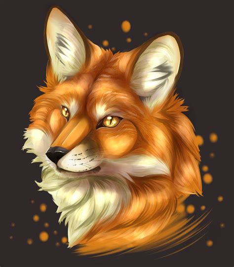 Fox Portrait By Raikadelanoche Изображение дикой прироты Картины