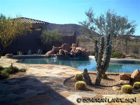 Front yard offers low maintenance desert landscape. Arizona Desert Landscaping Design - Sonoran Landesign ...