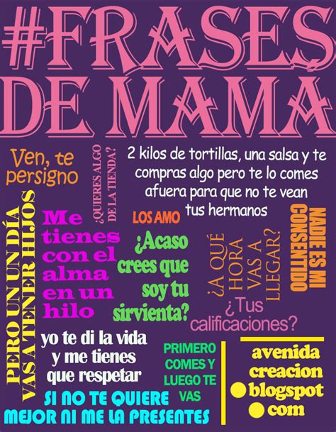 Avenida Creación: Frases de Mamá