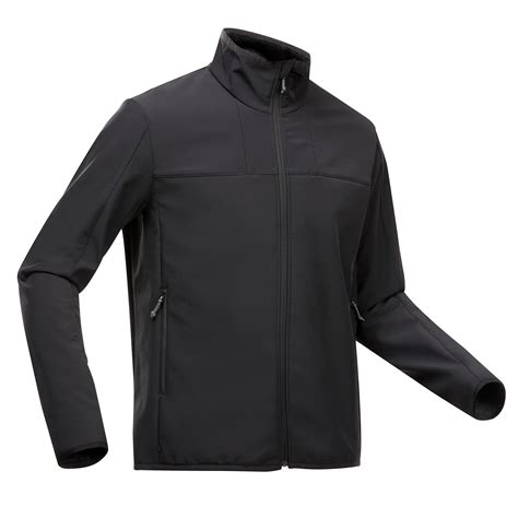 Mens Warm And Windproof Softshell Jacket Mt 100 Windwarm Black