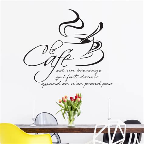 On vous propose un catalogue de plus de 8.000. Sticker Citation cuisine le café est un breuvage qui fait ...