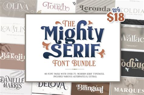The Mighty Serif Font Bundle By Thehungryjpeg Thehungryjpeg