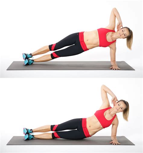 Side Plank With Hip Dips Left Side 100 Rep Ab Workout Popsugar Fitness Photo 3