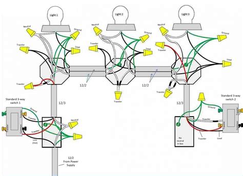 Wiring 3 Lights Between 3 Way Switches 3 Way Switch Wiring Diagram And Schematic