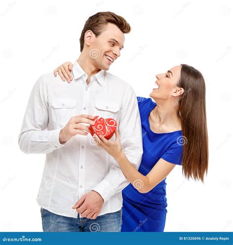 Happy Couple On Valentines Day Stock Photo Image Of Caucasian