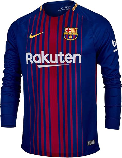 Nike 201718 Fc Barcelona Home Long Sleeve Soccer Jersey