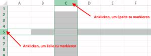 Excel Spalte Und Zeile Markieren Per Maus Und Tastatur Tippscout De