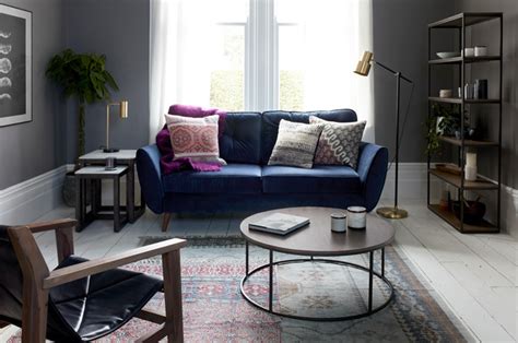 How To Decorate Around A Dark Blue Couch Leadersrooms