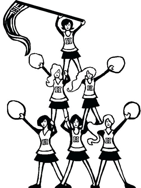 Cheerleader Megaphone Coloring Pages At GetColorings Free