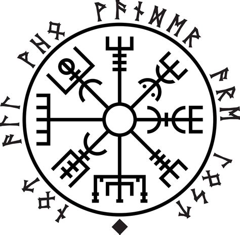 Vegvisir Not All Who Wander Are Lost Rune Tattoo Viking Symbols