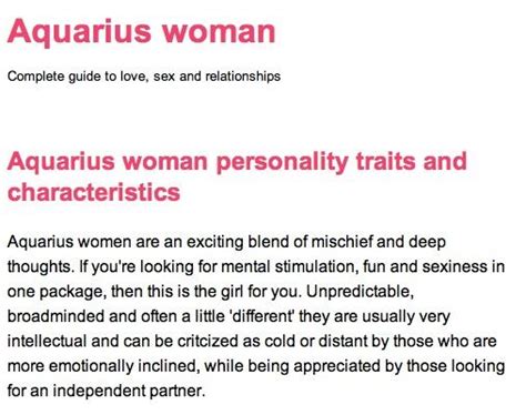 Aquarius Woman Personality Traits And Characteristics Aquarius Life