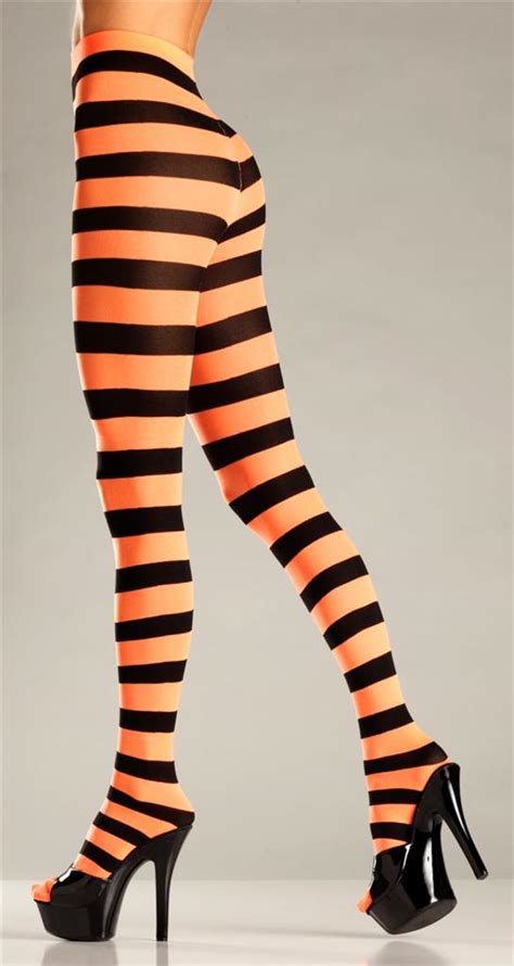 Sexy Be Wicked Horizontal Stripes Wide Opaque Striped Tights Pantyhose Nylons Ebay
