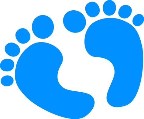 Blue Baby Feet Clip Art At Vector Clip Art Online Royalty