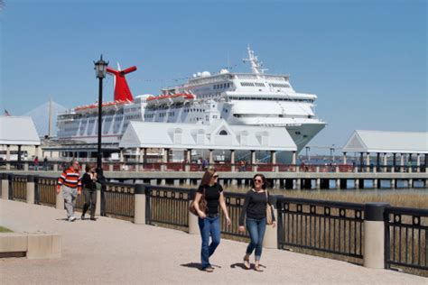 Carnival Fantasy Cruise Ship At Port Of Charleston Sc Stock Photo