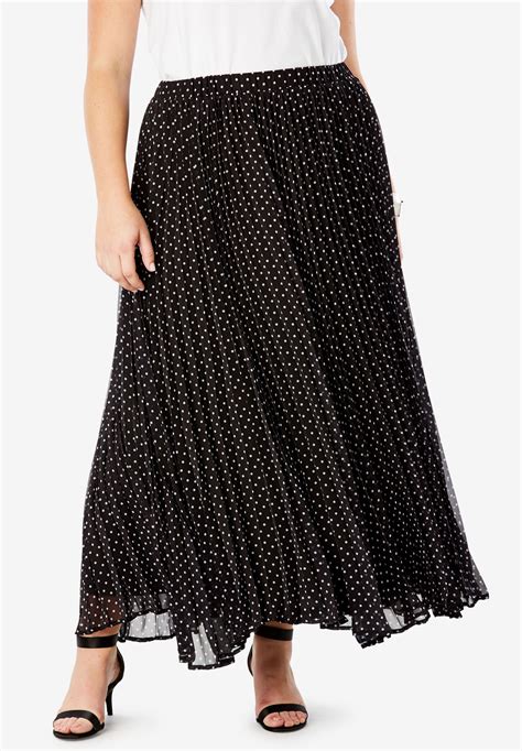 pleated maxi skirt plus size skirts roaman s
