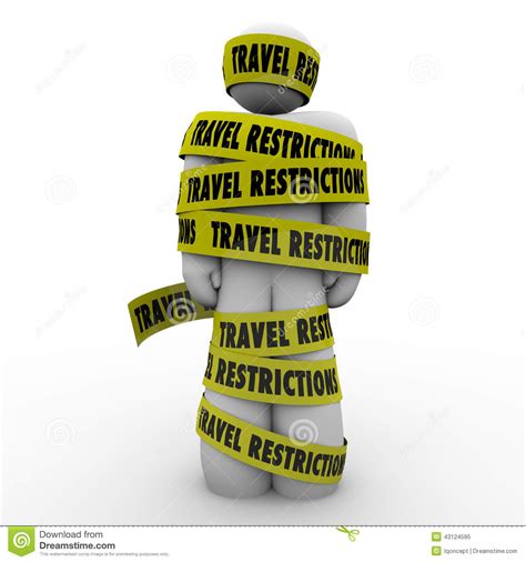 Hong kong restrictions & quarantine. Travel Restrictions Man Wrapped Yellow Tape Danger Warning ...
