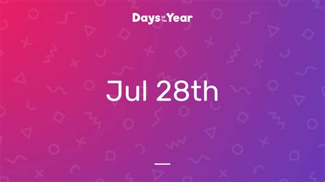 National Holidays On July 28th 2024 Days Of The Year