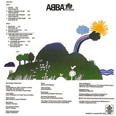 Abba the album, by Abba. Reverse side. Album cover. | Album covers, Album art, Album