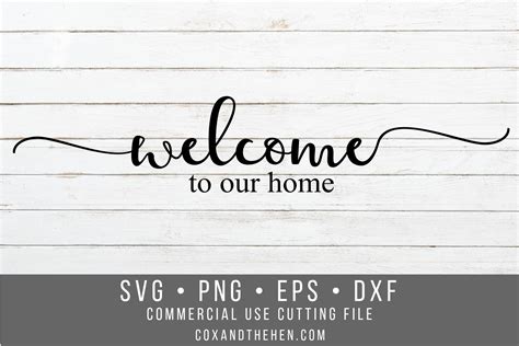 Welcome to our Home Wood Sign Stencil SVG (81197) | Cut Files | Design