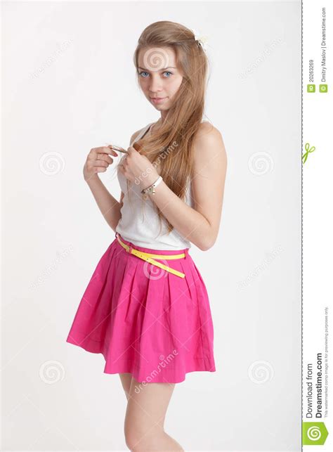 Blonde Pink Skirt Lesbian Pantyhose Sex