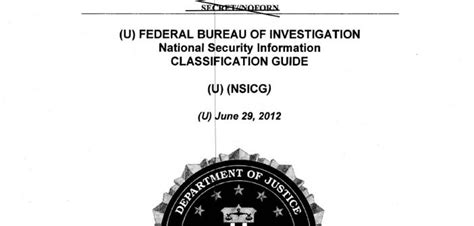 Fbi Classification Guidebooks The Black Vault