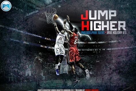 Jrue Holiday Dunk Over Lebron James Wallpaper By Pavanpgraphics On