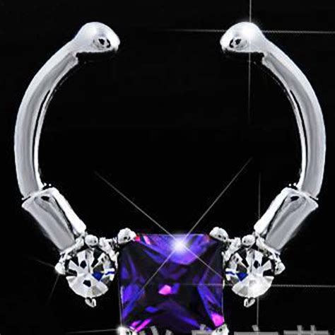 316 L Surgical Steel Zircon Fake Nose Ring Hoop Ring Nose Body Jewelry