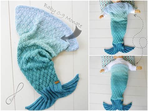 Material für eine wolldecke mit den maßen 1,5m x 1,9m. Strickanleitung - Baby-Decke MEERJUNGFRAU - No.164