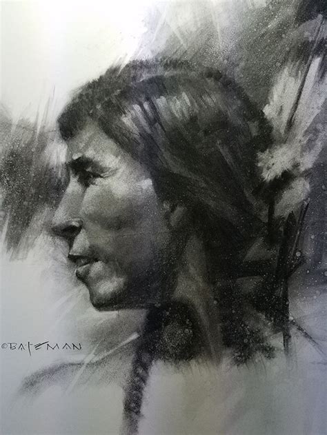 Lakota Study By Brian Bateman Charcoal Kp Lakota Drawings