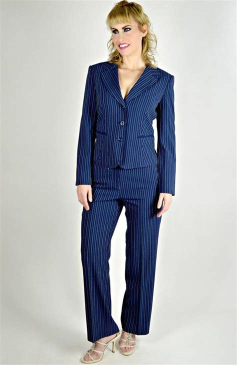 90s Suit Pinstripe Suit Womens Business Clothing Womens