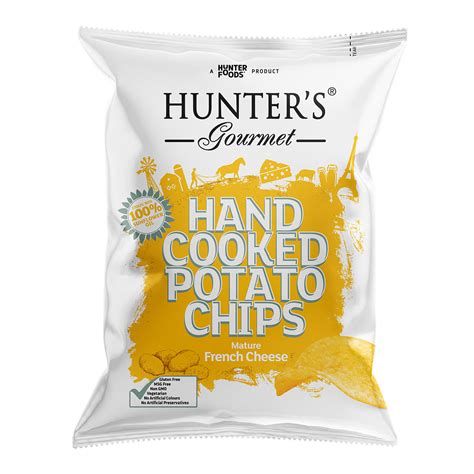 Hunters Gourmet Hand Cooked Potato Chips Classique Range™ Mature French Cheese 40 Gm