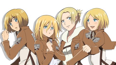 Christa Renz Armin Arlert Annie Leonhardt And Petra Ral Shingeki No