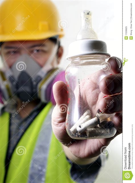 Dirty Baby Bottle Held By Worker Royalty Free Stock Photo Image 11536825