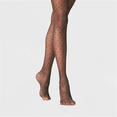 women s sheer polka dot tights a new day black m l floral tights patterned tights polka dot