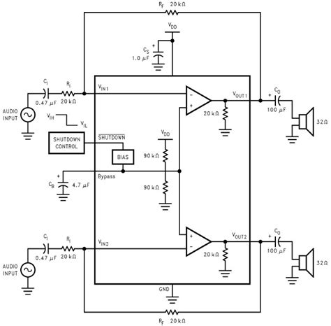 Use a power supply rated at 350 ma. LM4809 105mW Stereo Headphone Amplifier | Electronic Schematic Diagram