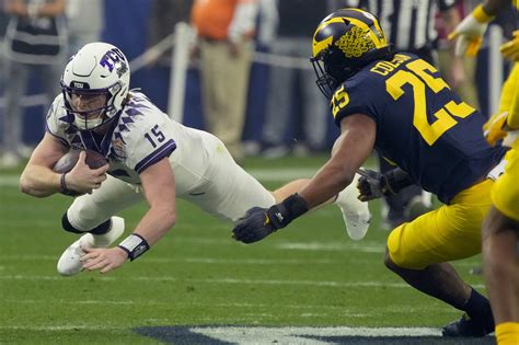 No. 3 TCU upsets No. 2 Michigan 51-45 in wild CFP semifinal - WTOP News